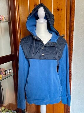 Blue Navy Button Up Nautica Hoodie Size M-L